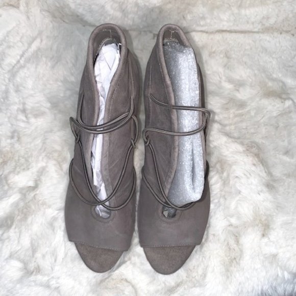 Dark Stone Peep Toe Booties - Picture 4 of 4